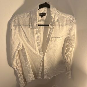 Club Monaco linen white shirt